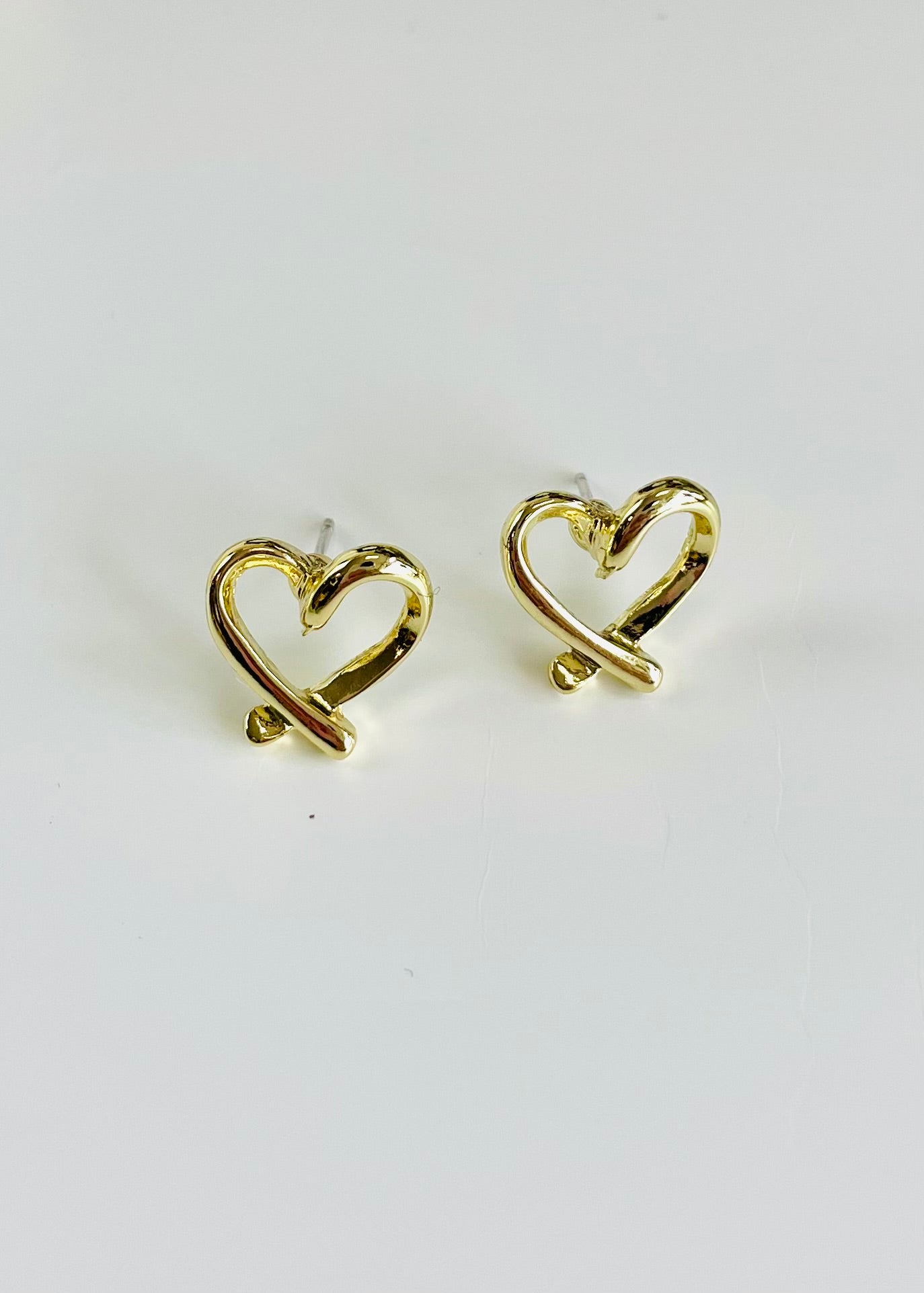 Mini Gold Heart Earrings