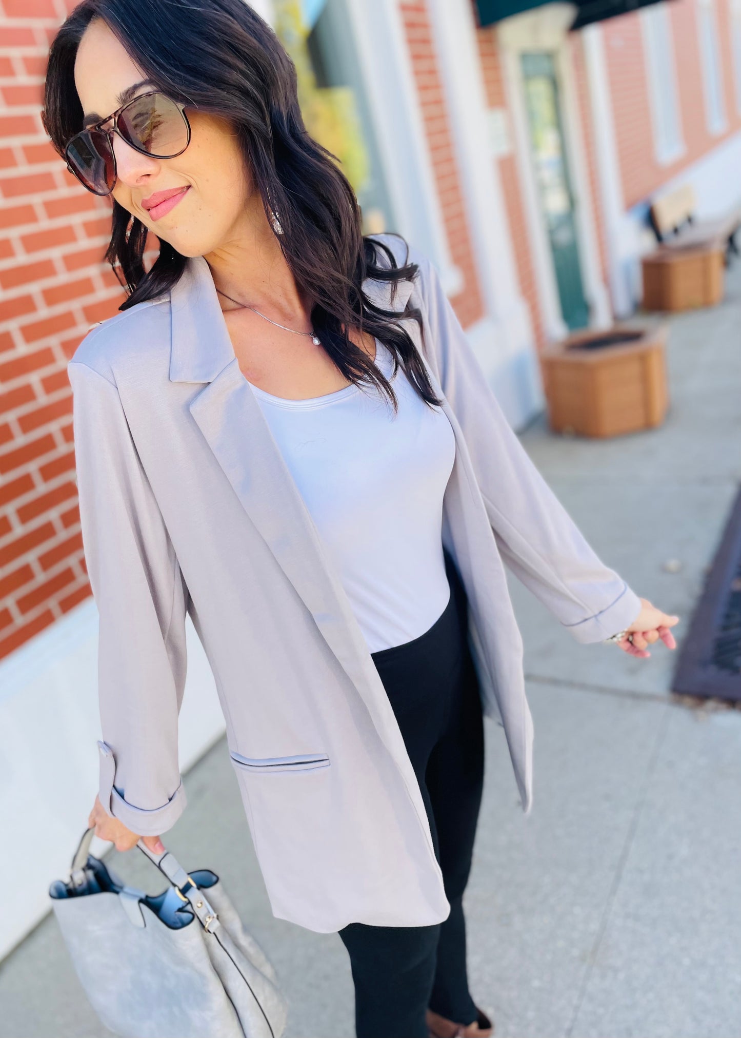 Grey Ponte Blazer