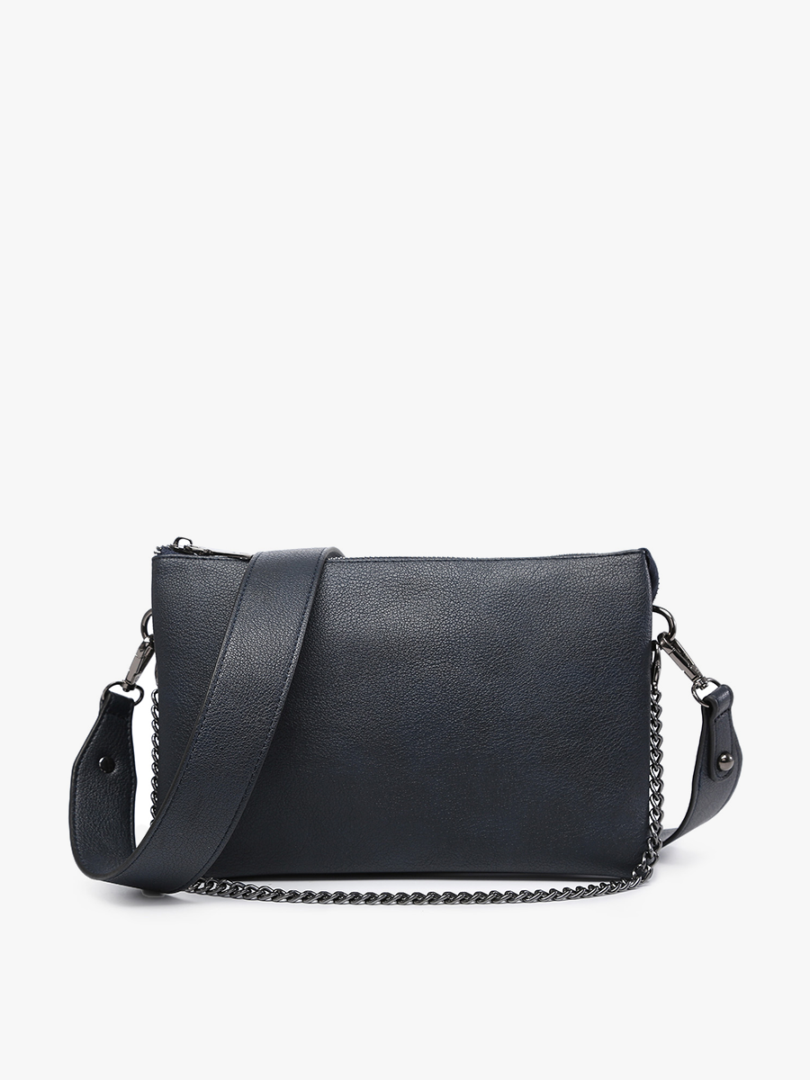 Black - Izzy Crossbody w/ Chain Strap:M2056CH