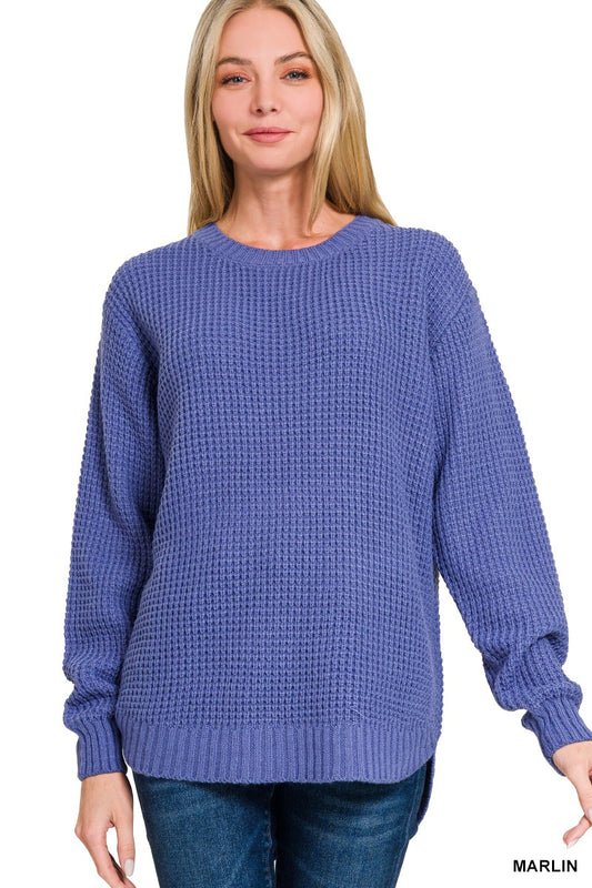 Marlin - Round Neck Waffle Sweater