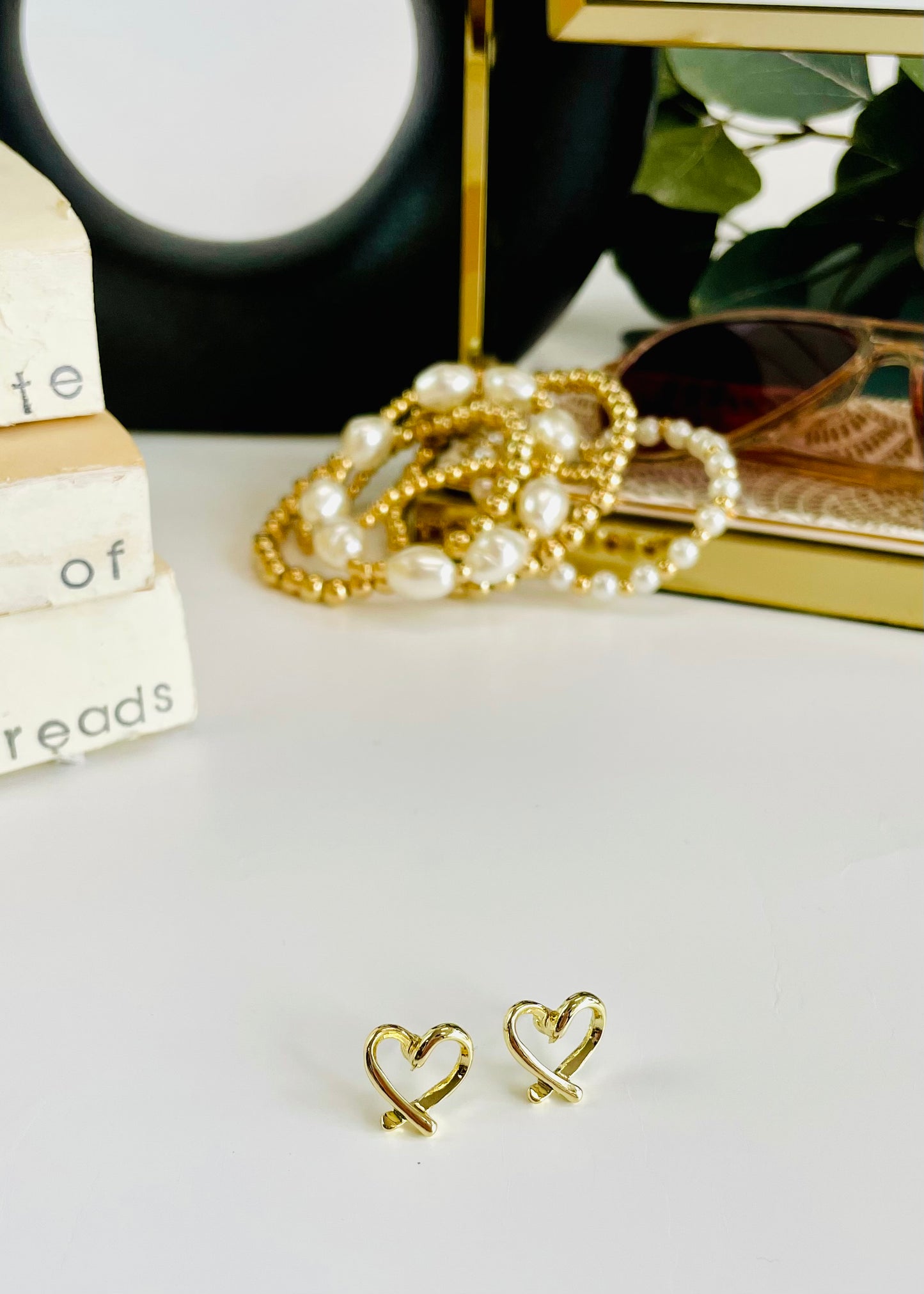 Mini Gold Heart Earrings