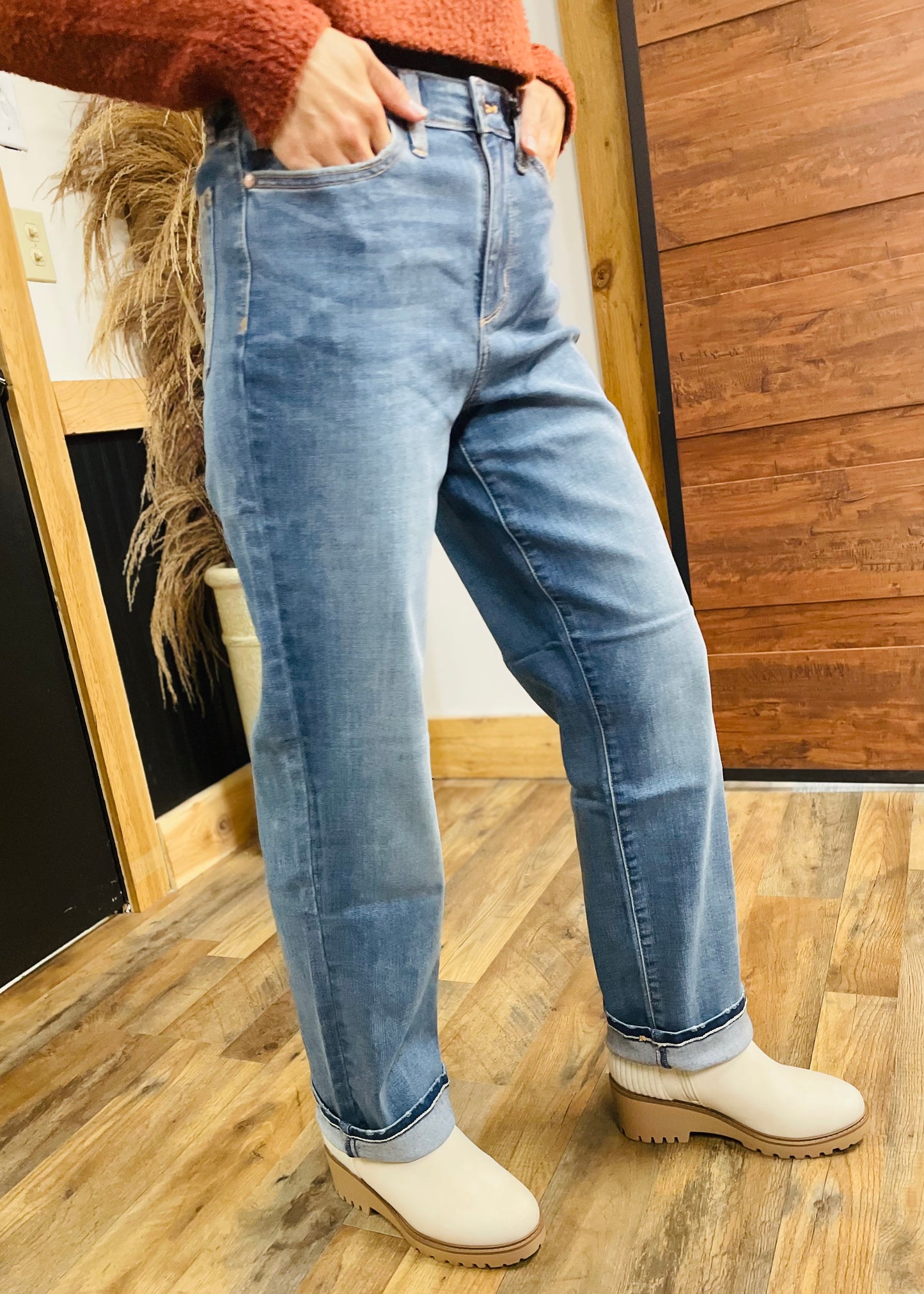 Judy Blue High Waist Straight Jeans 8602