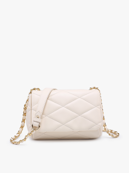 Off White - Prague Quilted Crossbody JN2380 w/ Chain Strap