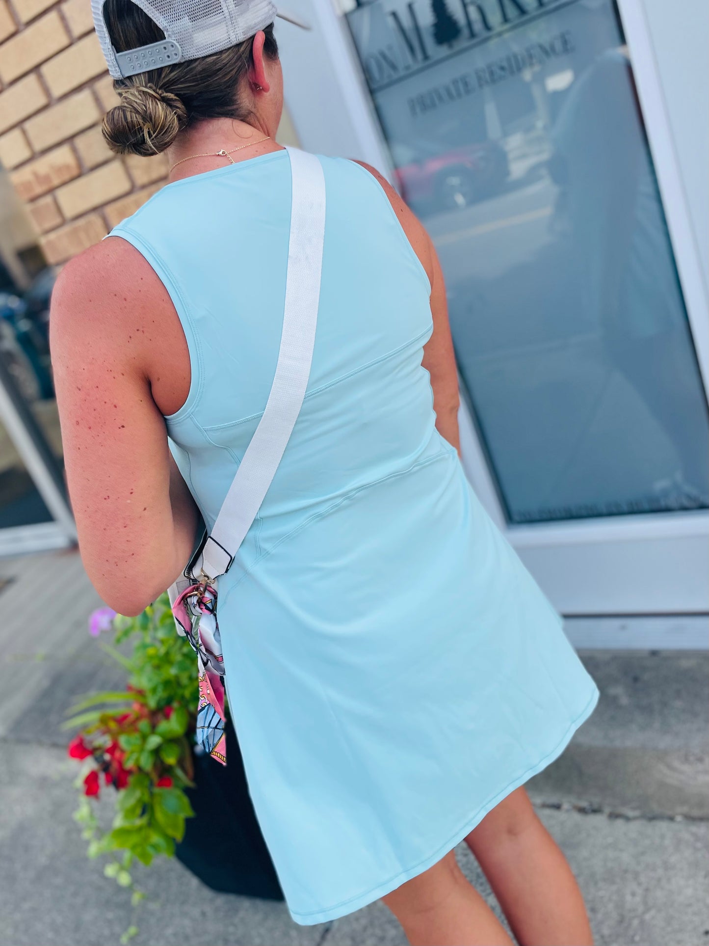 Mint- Quarter Zip Tennis Dress