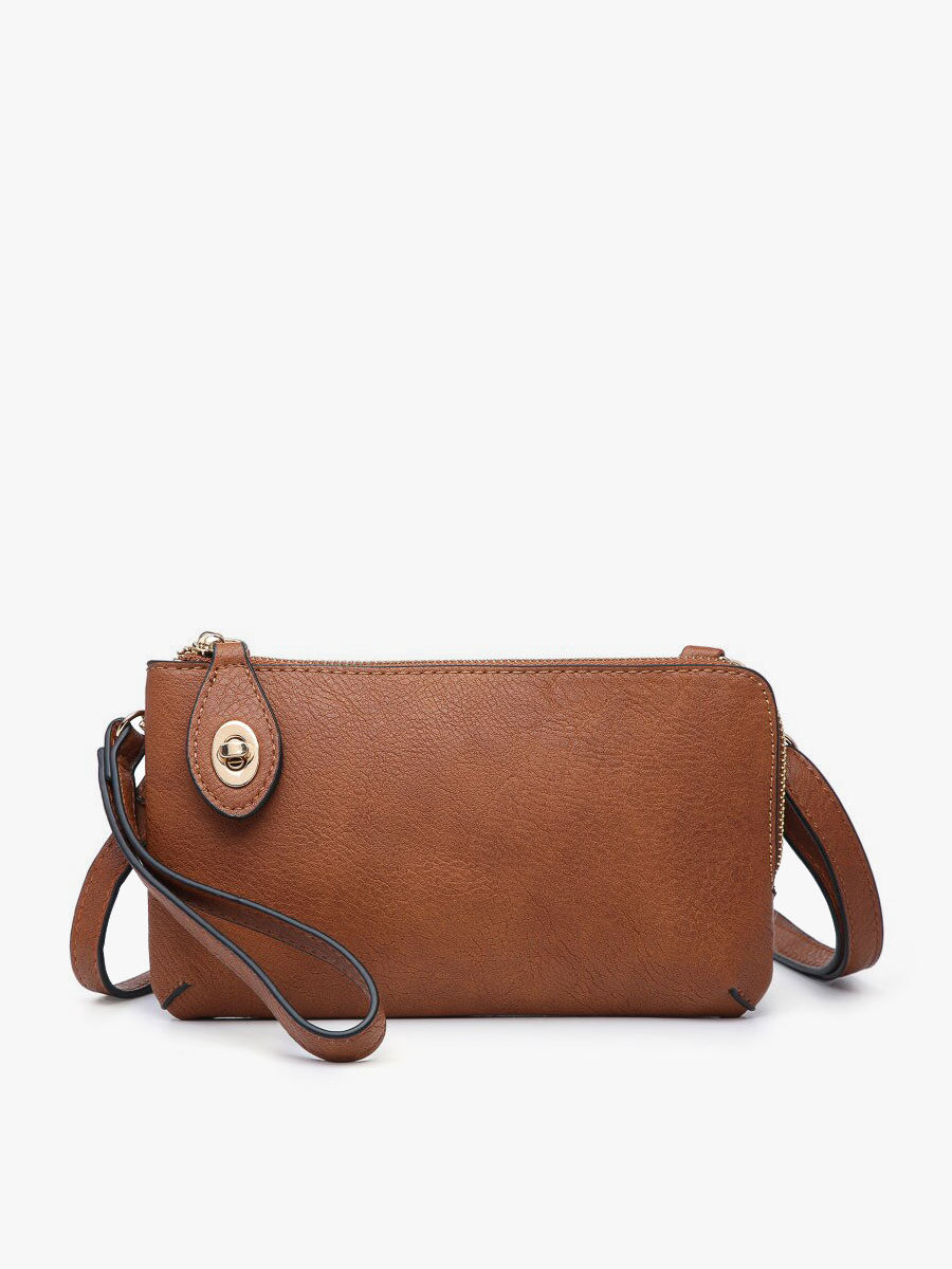 M1818 Kendall Crossbody/Wristlet w/ Twist Lock Closure: Olive