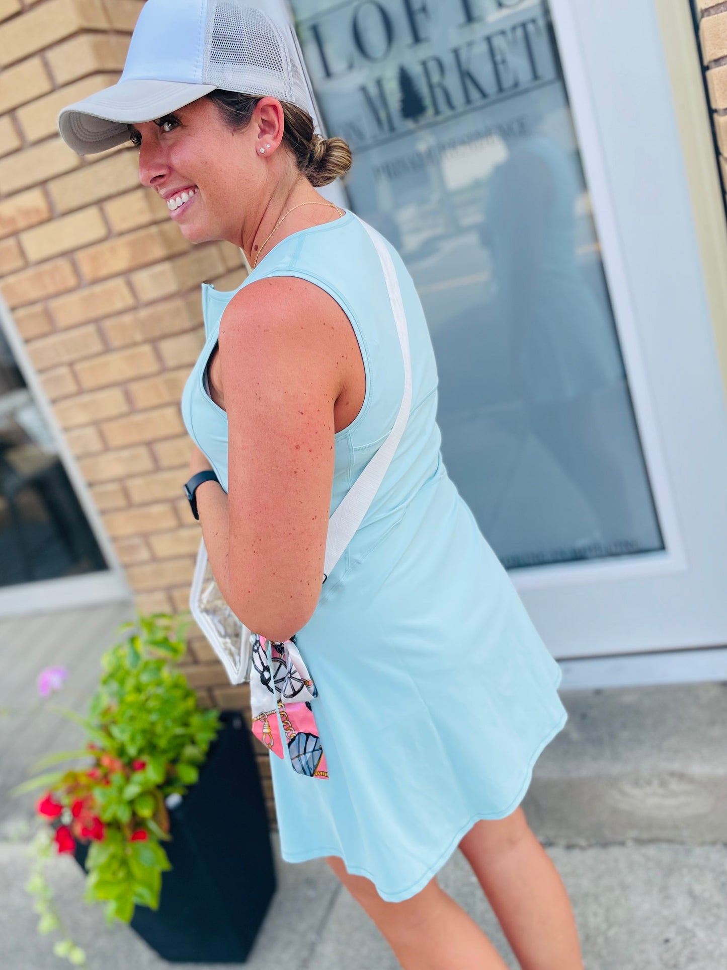 Mint- Quarter Zip Tennis Dress