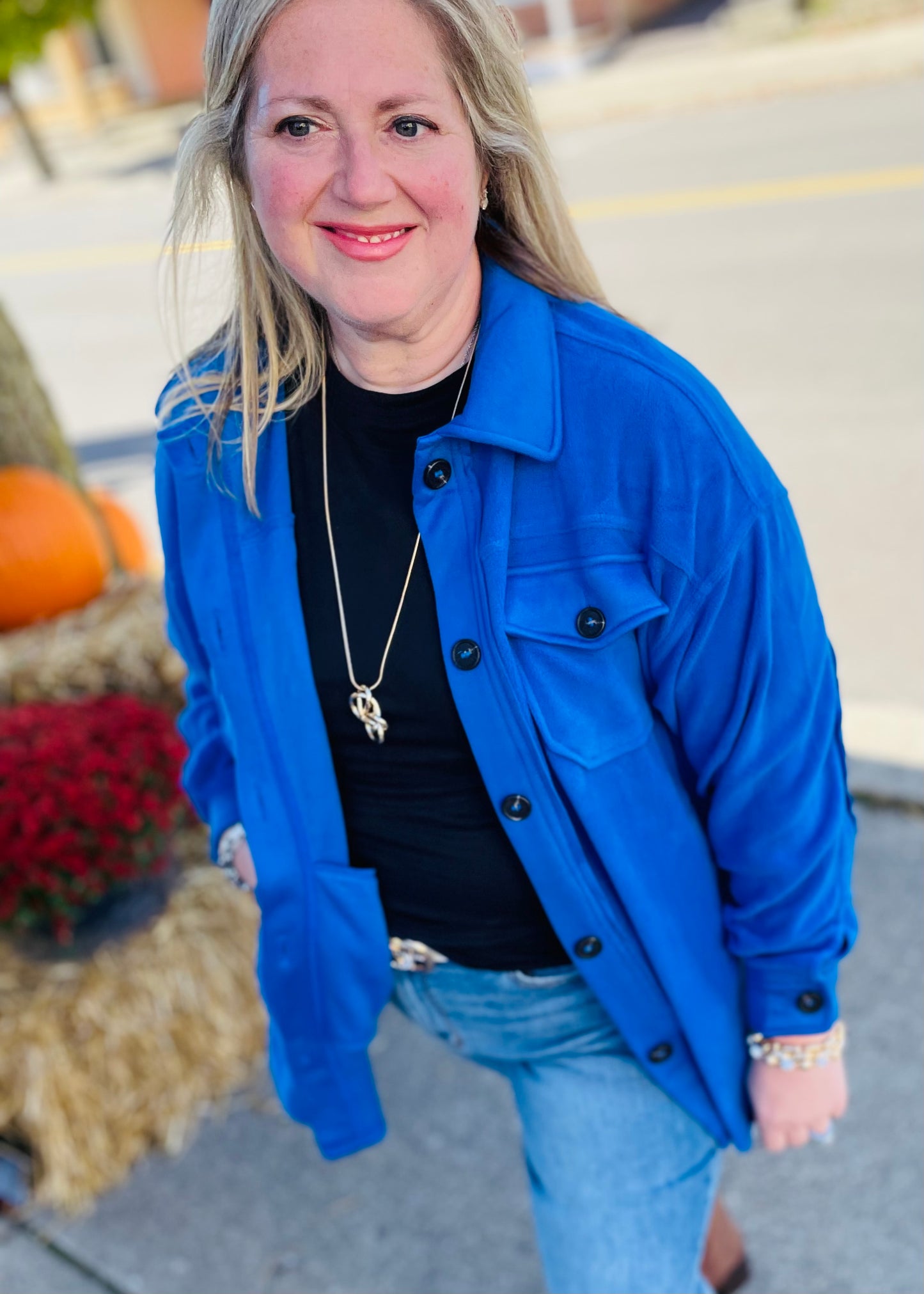 Classic Blue Oversized Shacket