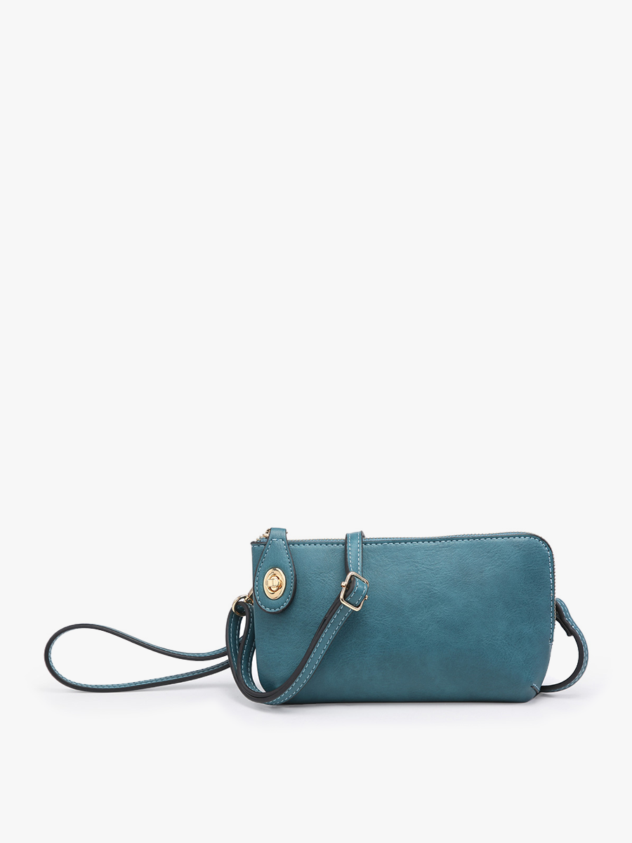 M1818 Kendall Crossbody/Wristlet w/ Twist Lock Closure: Olive