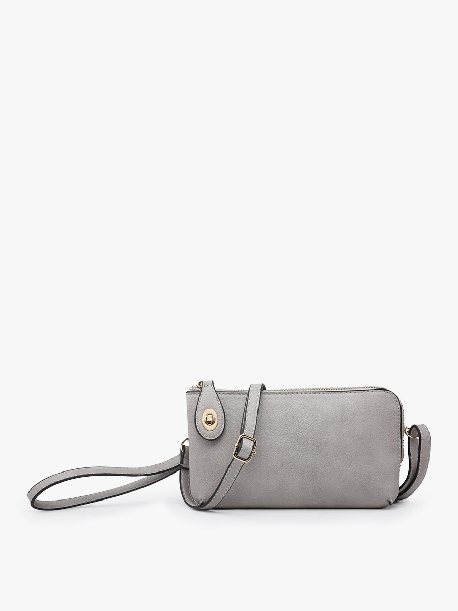 M1818 Kendall Crossbody/Wristlet w/ Twist Lock Closure: Olive