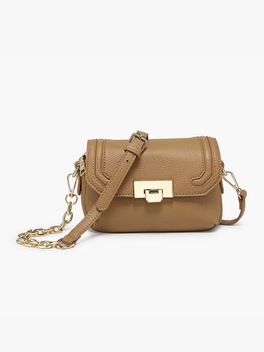 Taupe Casablanca Detailed Snap Crossbody