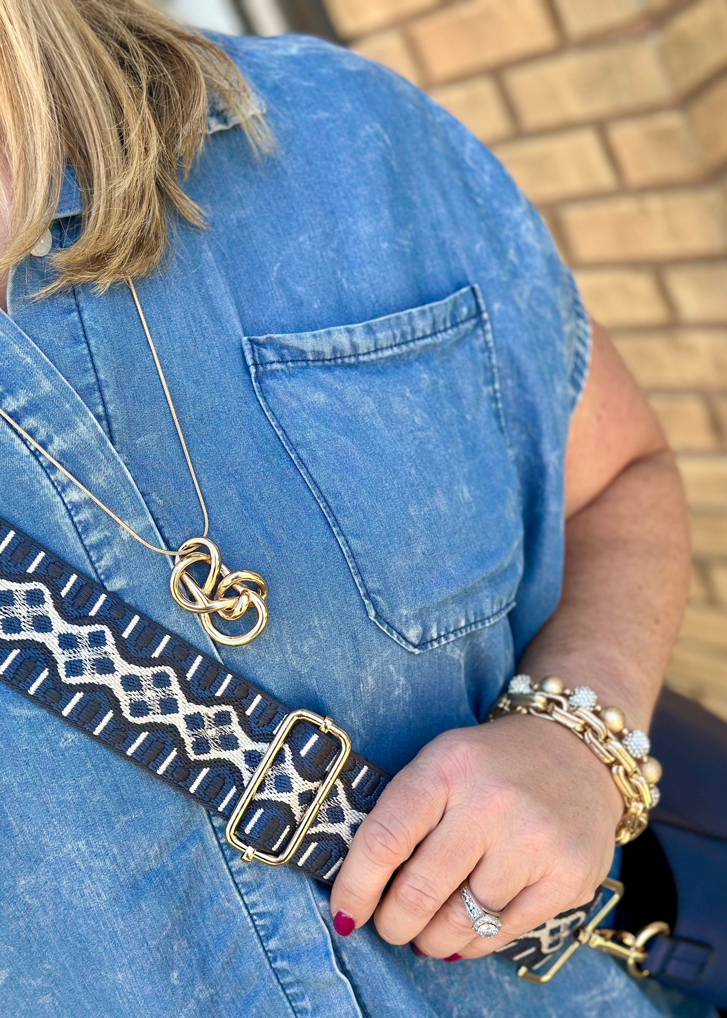 Chambray Cap Sleeve Tunic Shirt