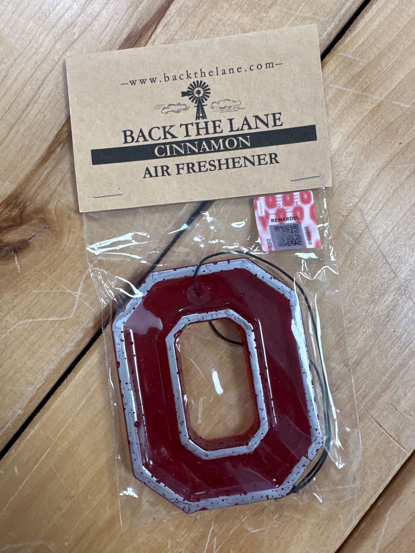 Ohio Block Letter "O" Air Freshener, Cinnamon