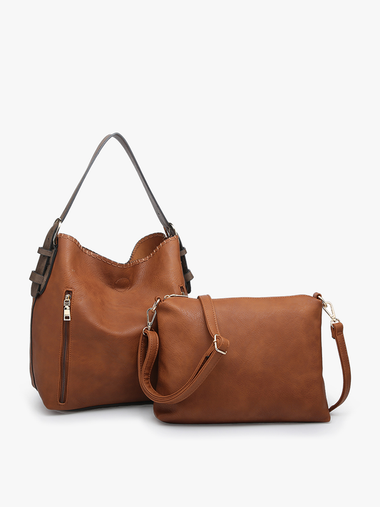 Brown Alexa 2-in-1 Hobo Bag:M1816A