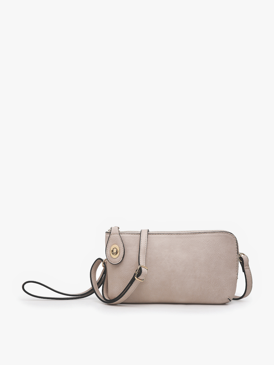 M1818 Kendall Crossbody/Wristlet w/ Twist Lock Closure: Olive