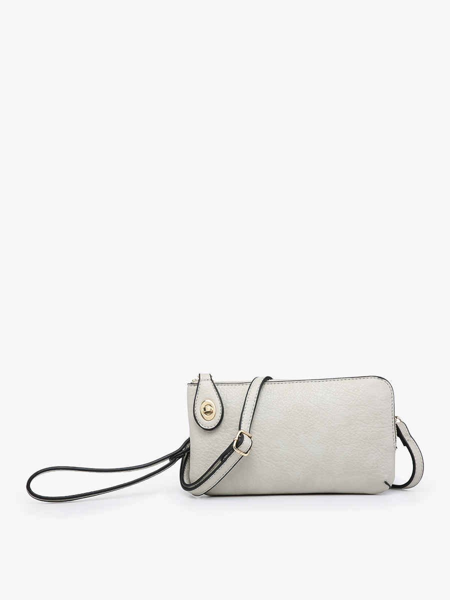 M1818 Kendall Crossbody/Wristlet w/ Twist Lock Closure: Olive