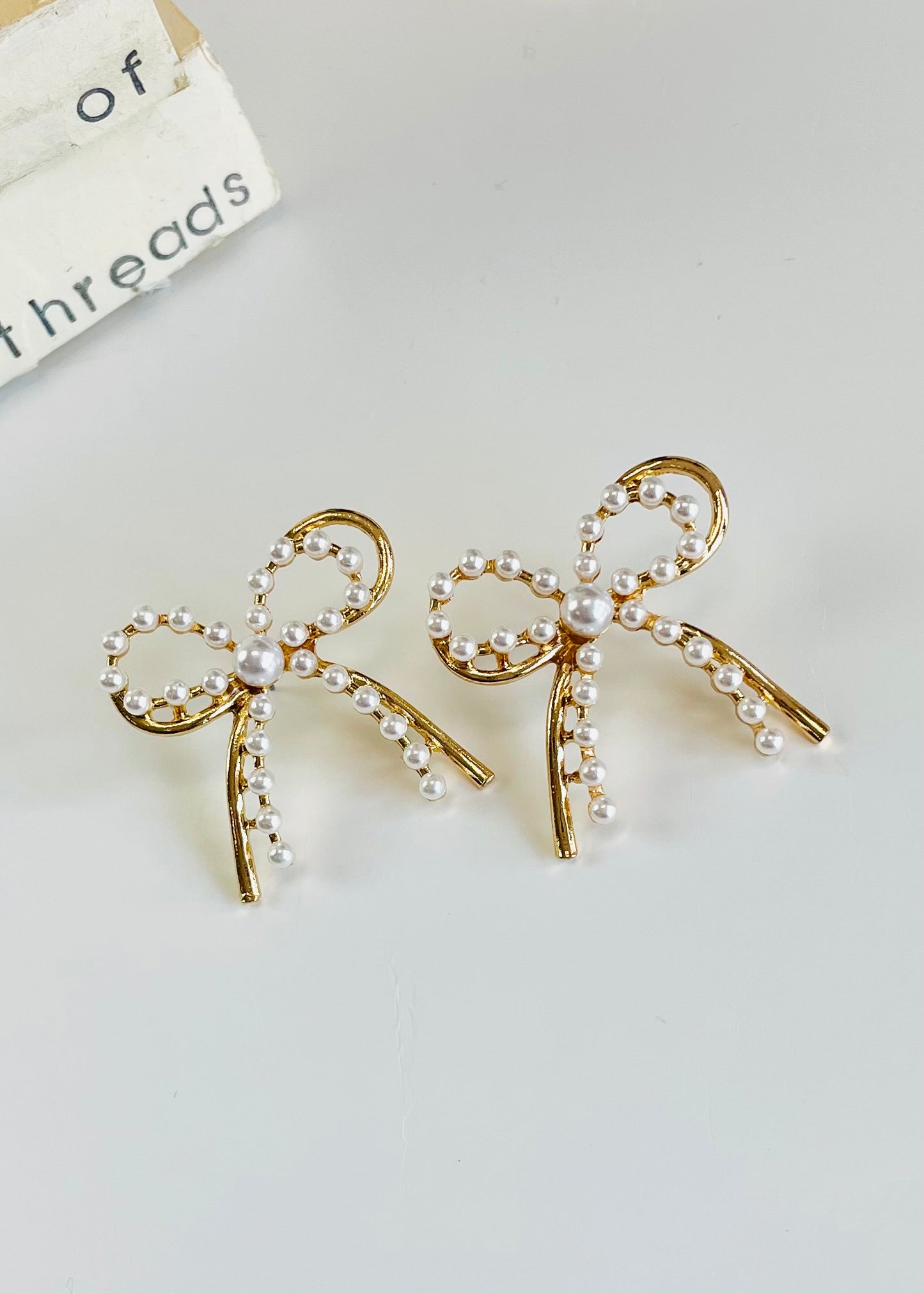 Pearl Bow Earrings