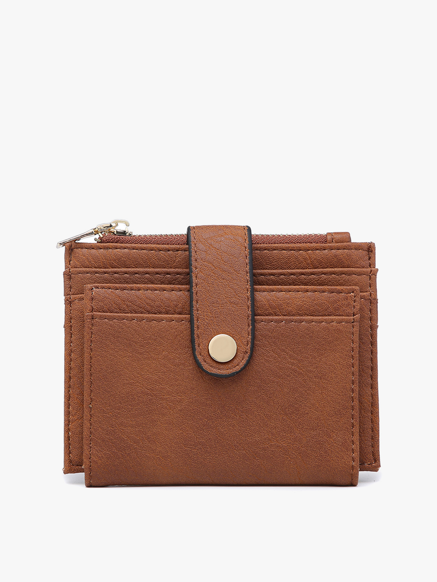 WL1904 Sam Mini Snap Wallet/Card Holder: Mocha