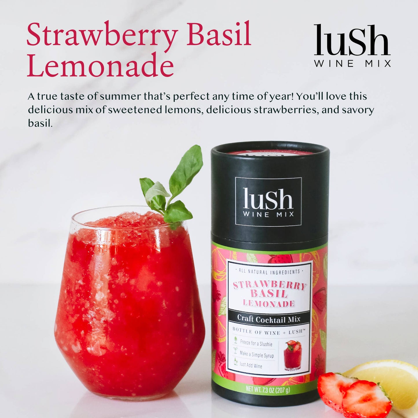 Strawberry Basil Lemonade Singles