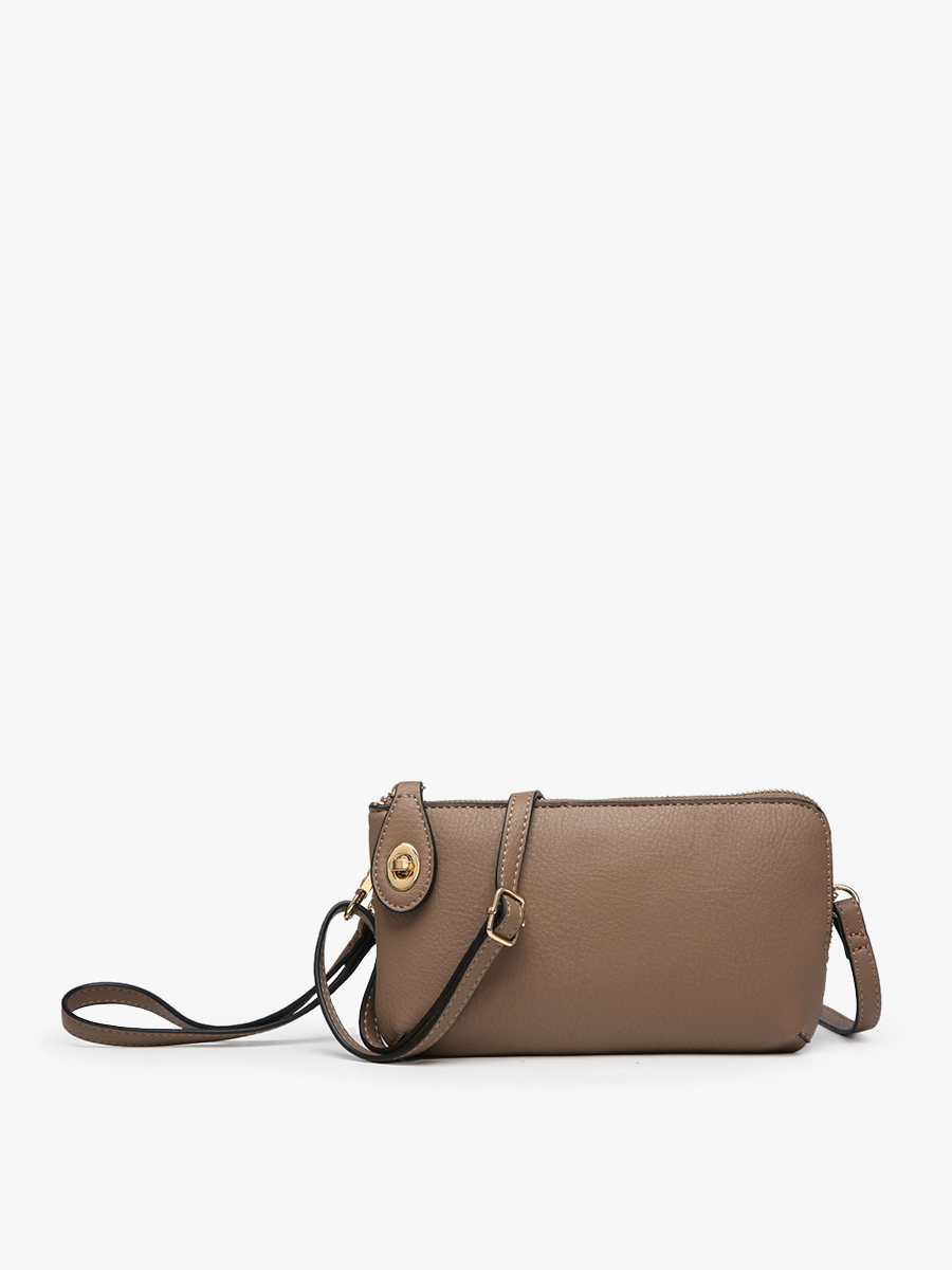 M1818 Kendall Crossbody/Wristlet w/ Twist Lock Closure: Olive