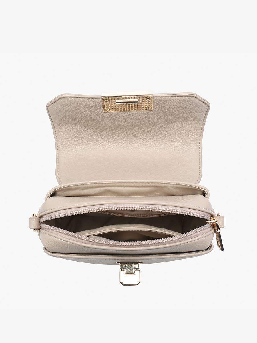 Taupe Casablanca Detailed Snap Crossbody