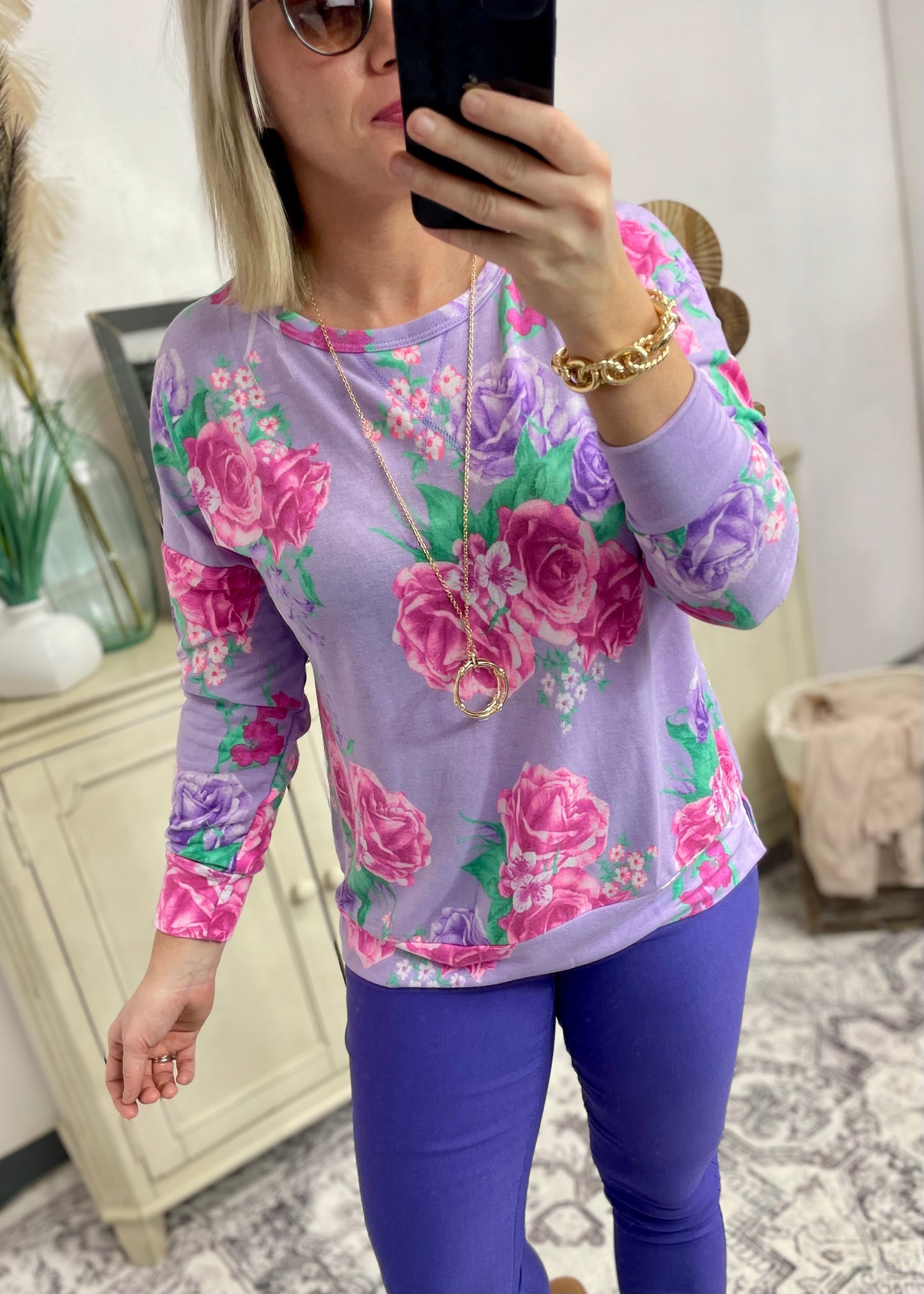 Floral Print Weekender Top