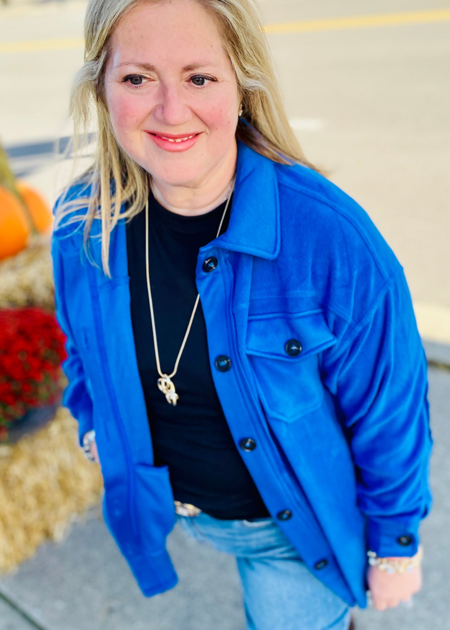 Classic Blue Oversized Shacket