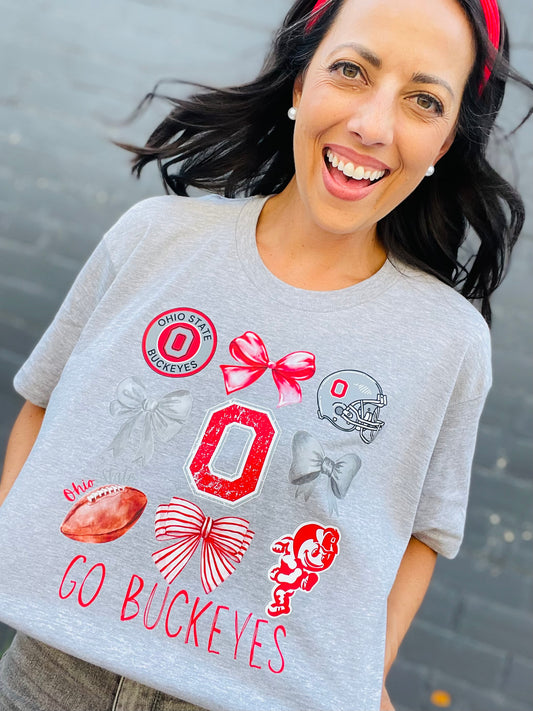 Buckeye Bow Graphic Tee - Made to Order