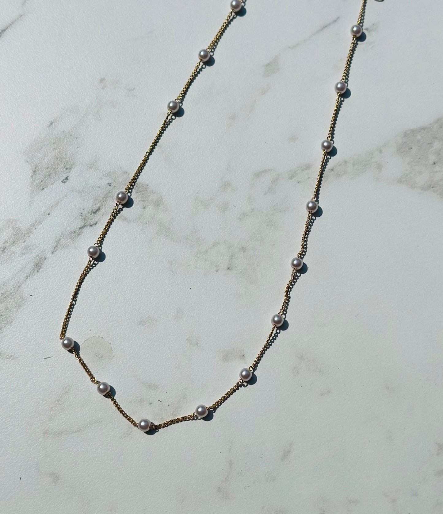 Danity Pearl Chain Necklace