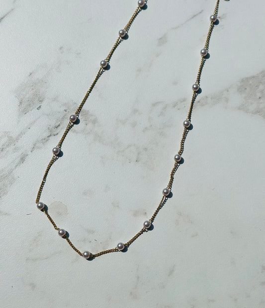 Danity Pearl Chain Necklace