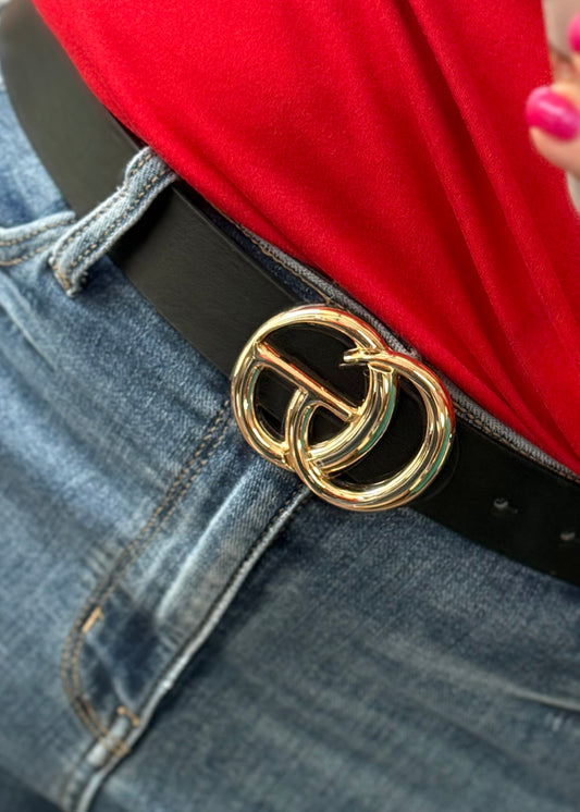 Double G Belt - Gold/Black