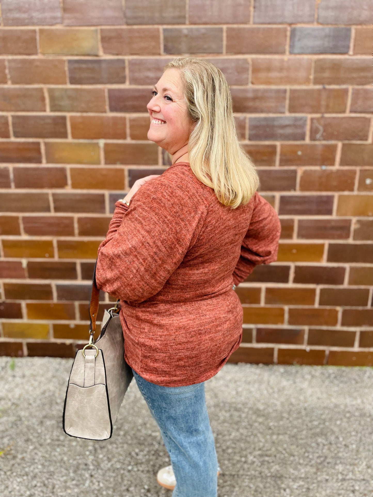 Rust - Brush Super Soft Tunic Top