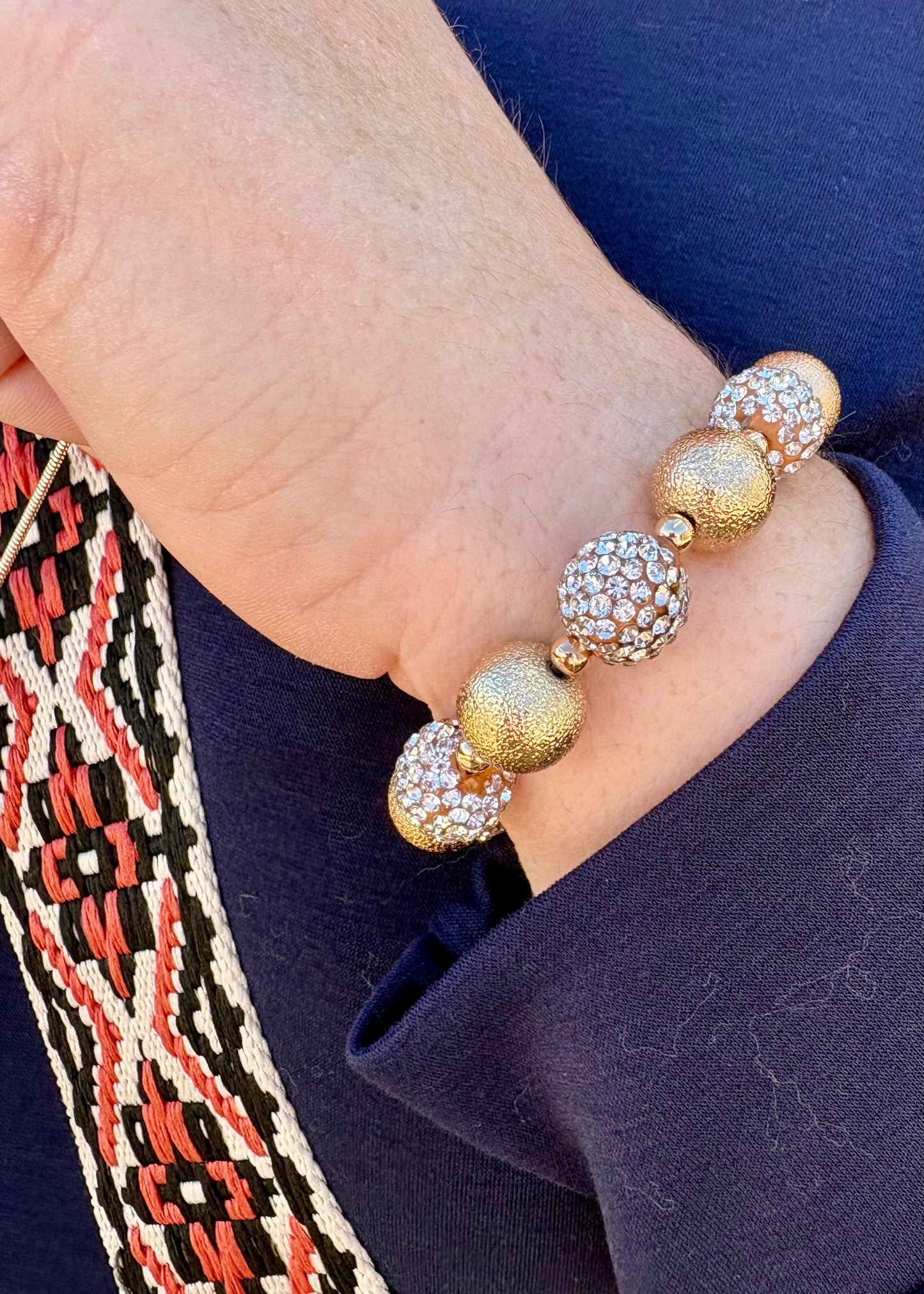 Gold Ball & Bead Bracelet