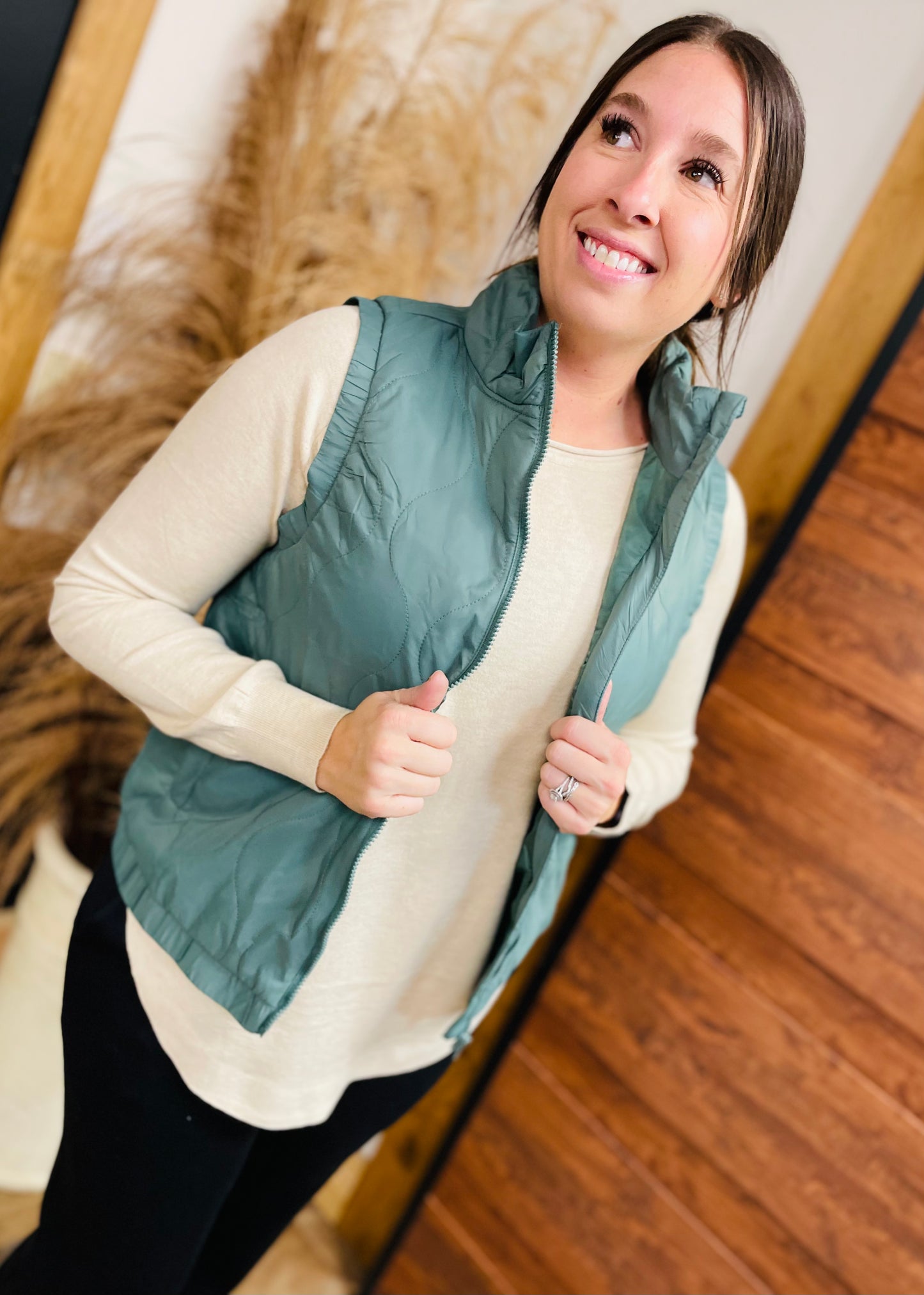 Forest - Women's Quilted Freestyle Vest with Pockets