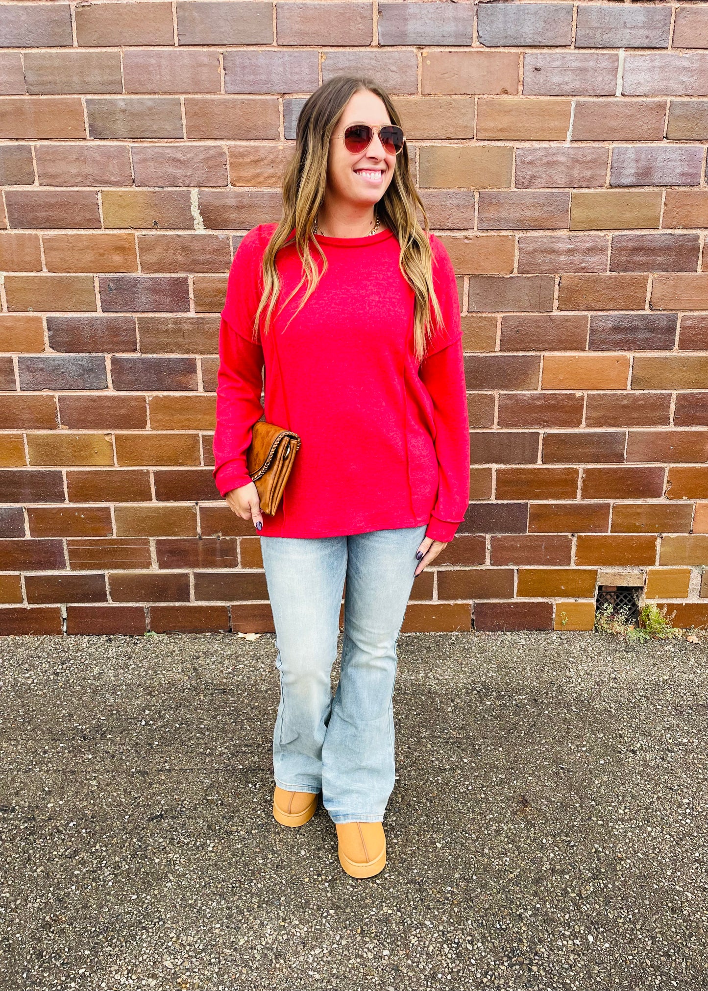 Red - Top Stitch Top