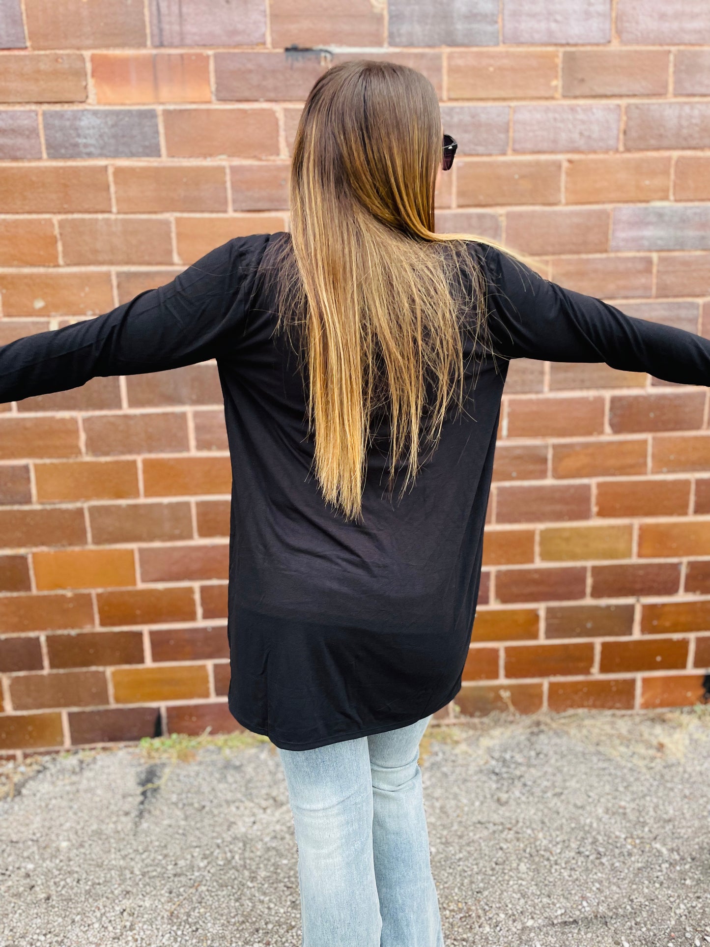 Black - Slouchy Pocket Cardigan