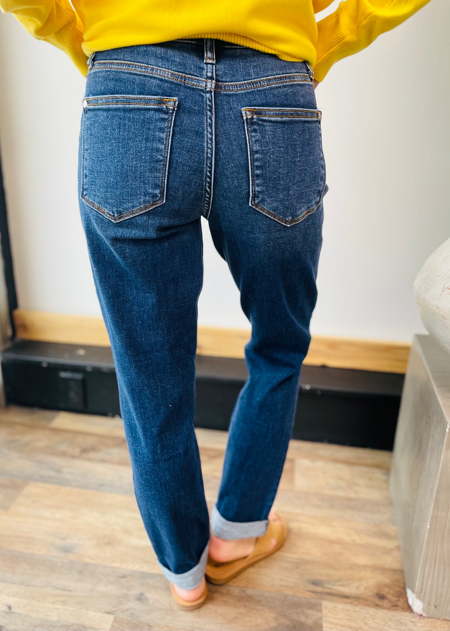 Judy Blue Mid Rise Distressed Slim - JB82607