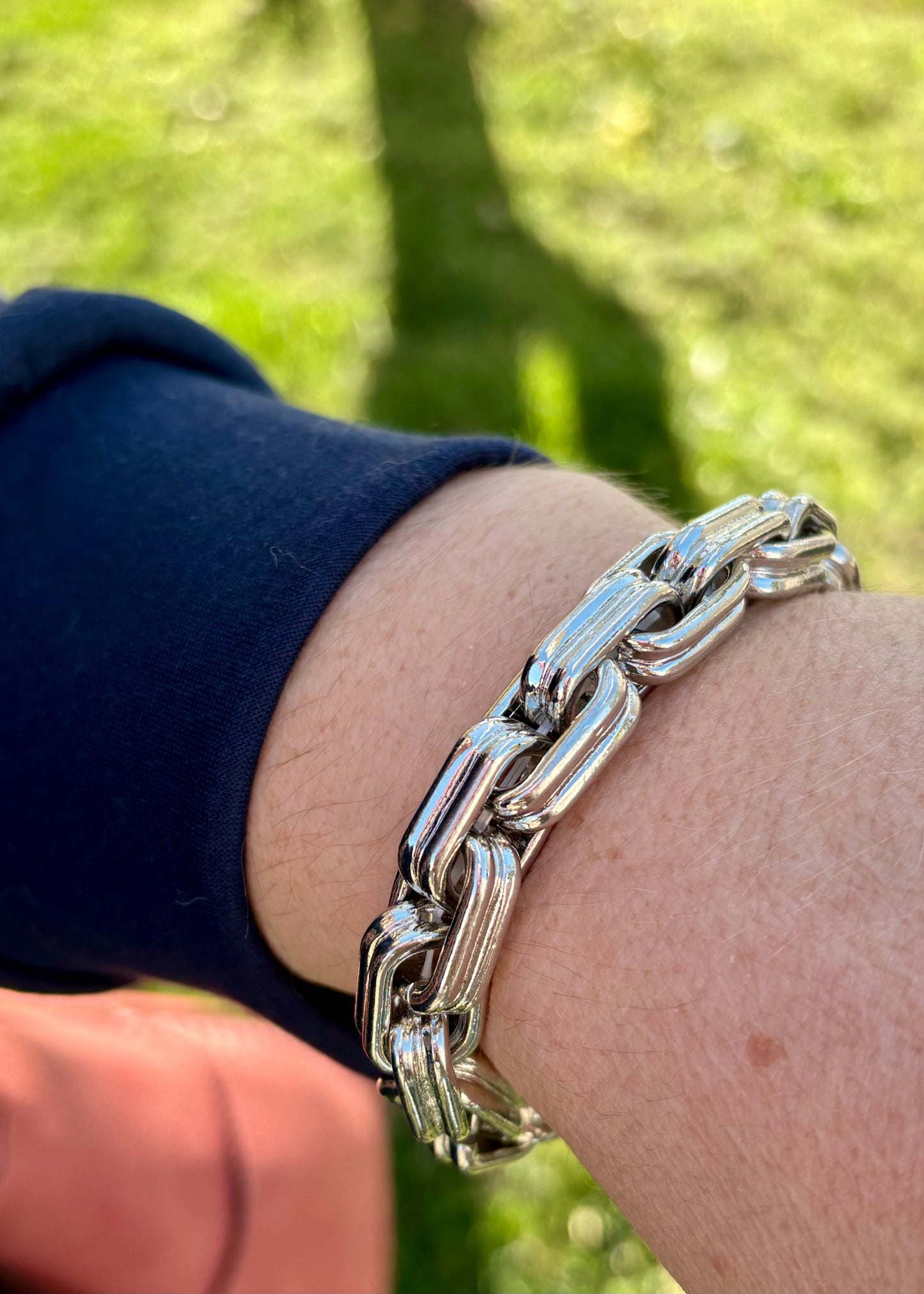 Chunky Chain Link Stretch Bracelet (2 Colors)