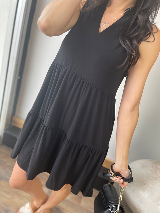 Black Tiered Dress