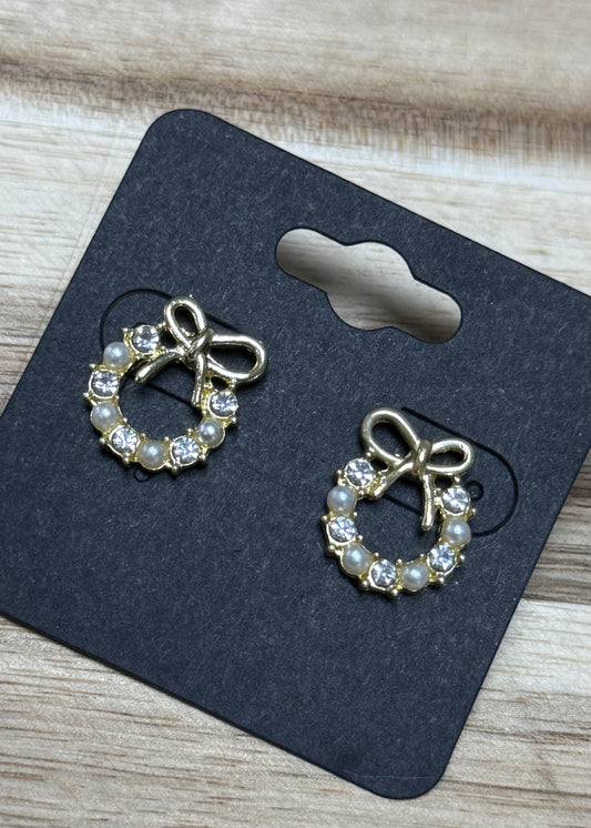 Circle and Bow Earrings