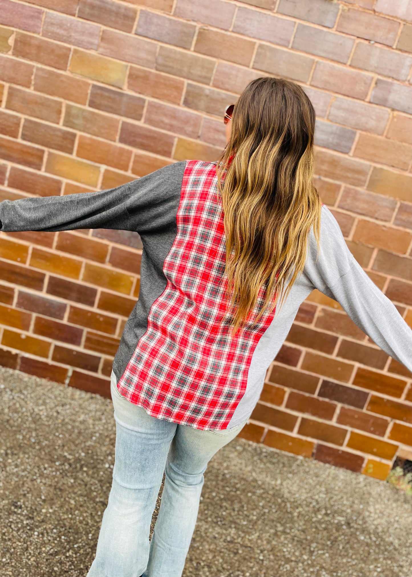 Plaid Color Block Shacket