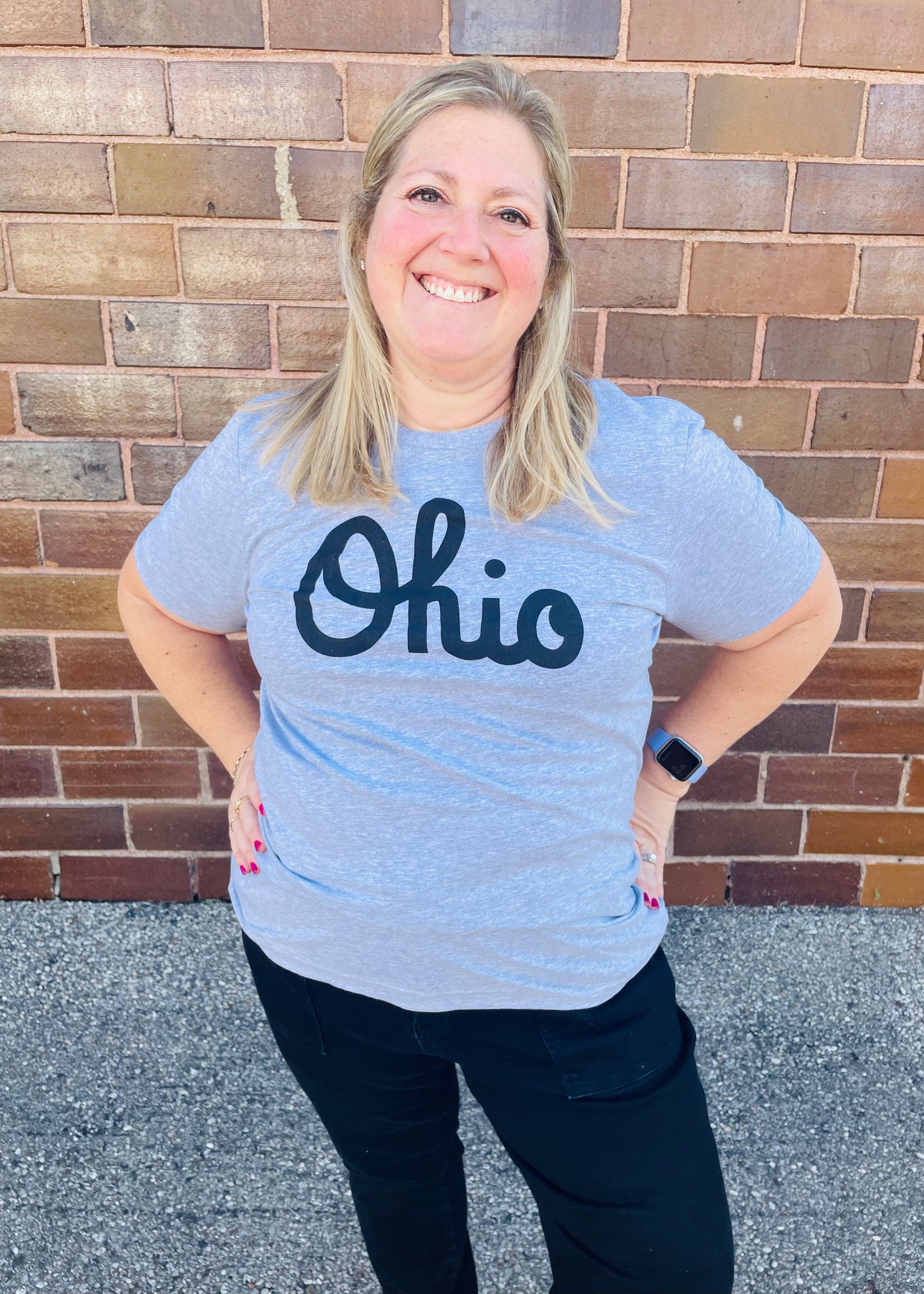 Ohio Script Black Graphic Tee