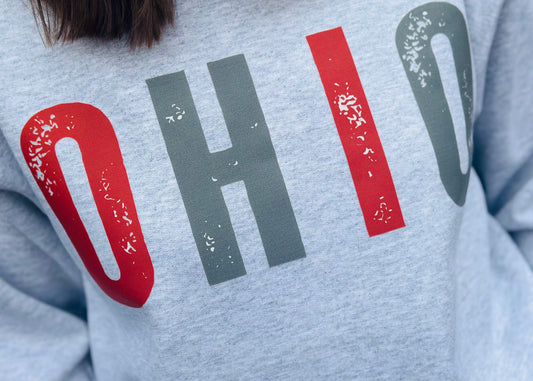 PREORDER - DISTRESSED OHIO GRAPHIC PULLOVER