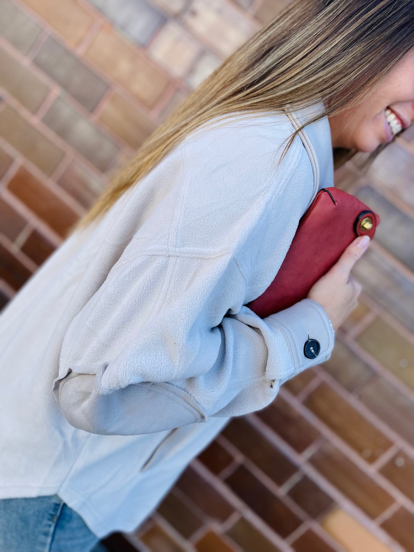 Sand Beige Oversized Shacket