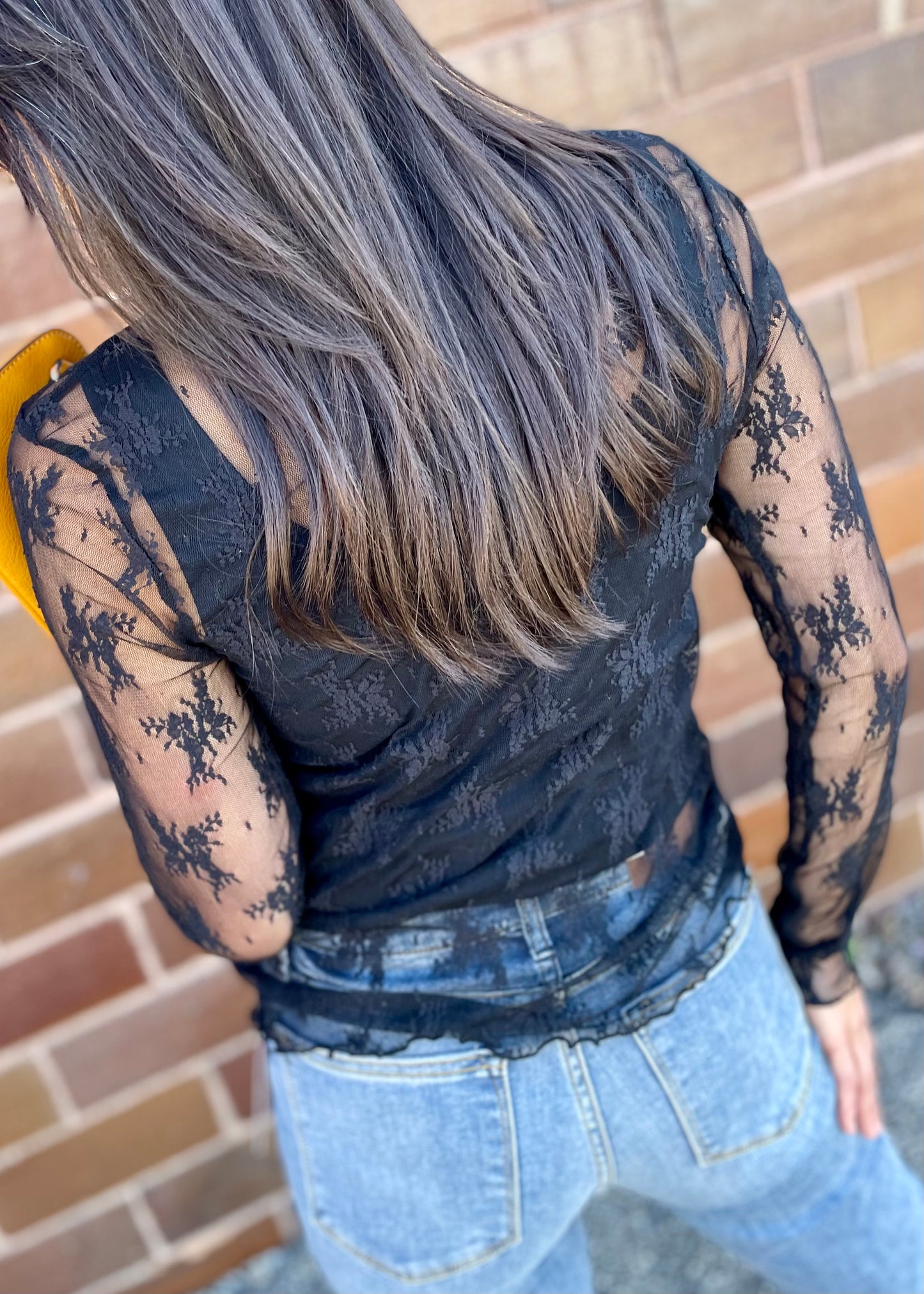 Black Lace Layering Top