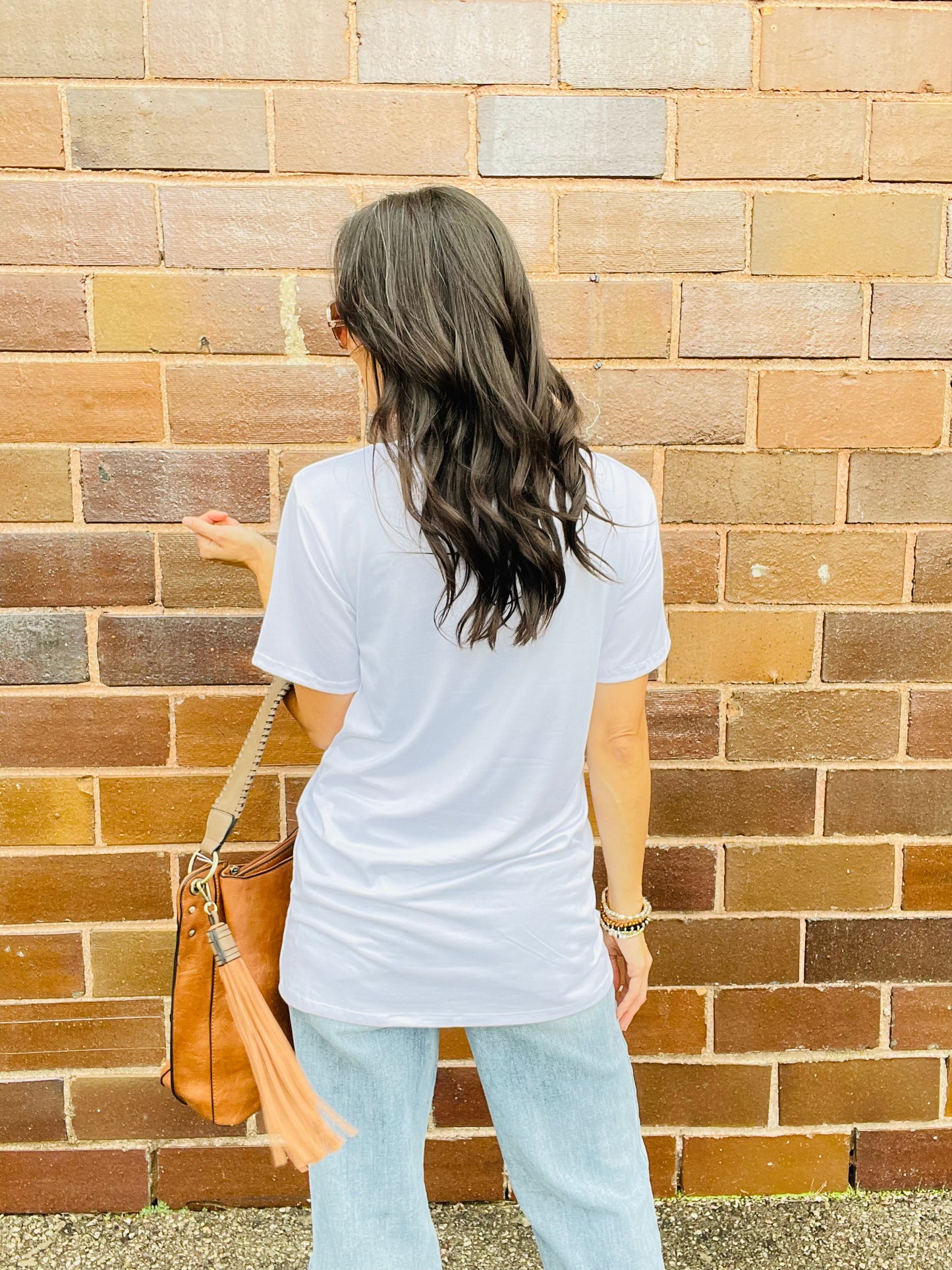 White Short Sleeve Basic Top