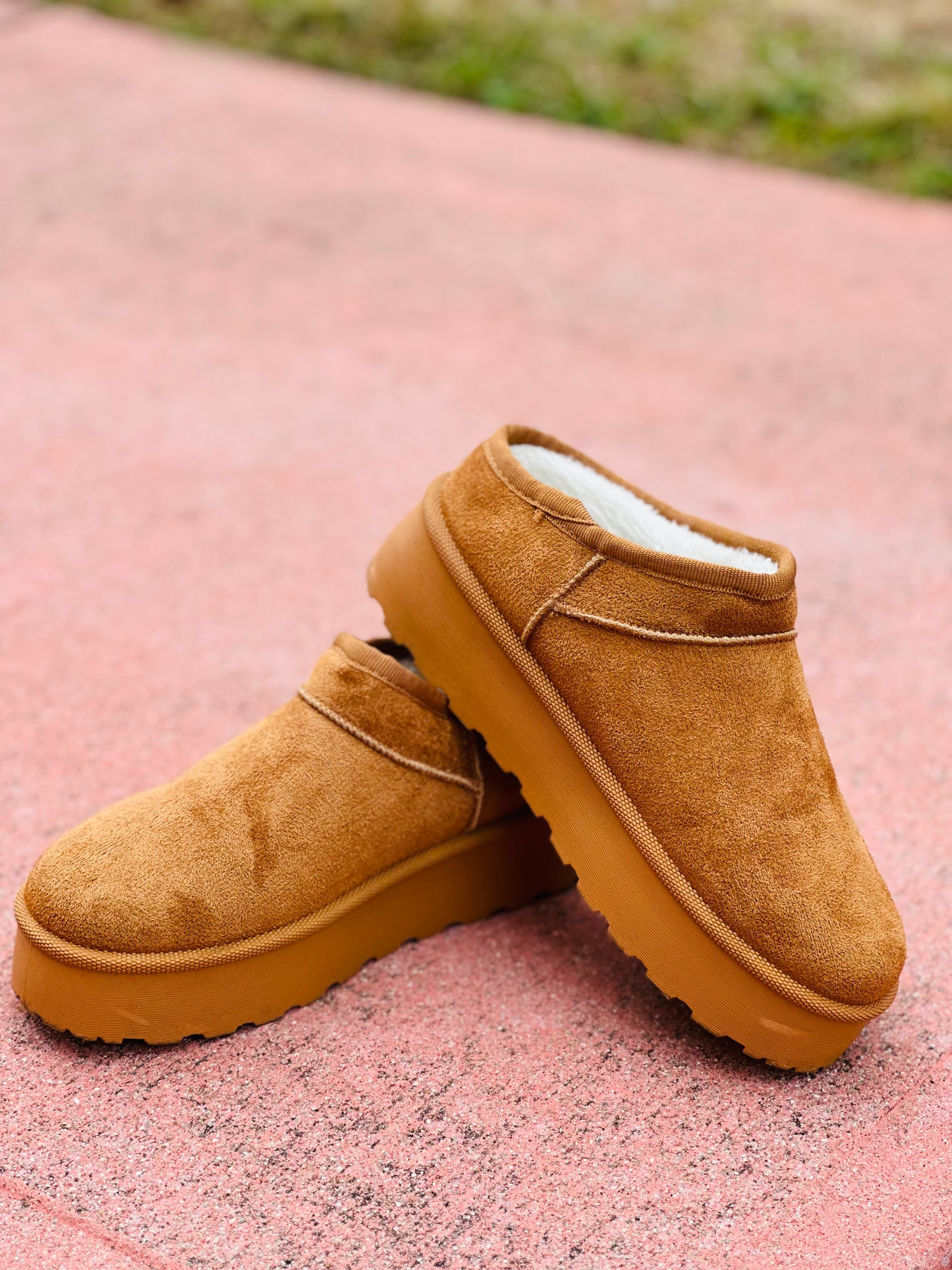 Tan Slip On Booties