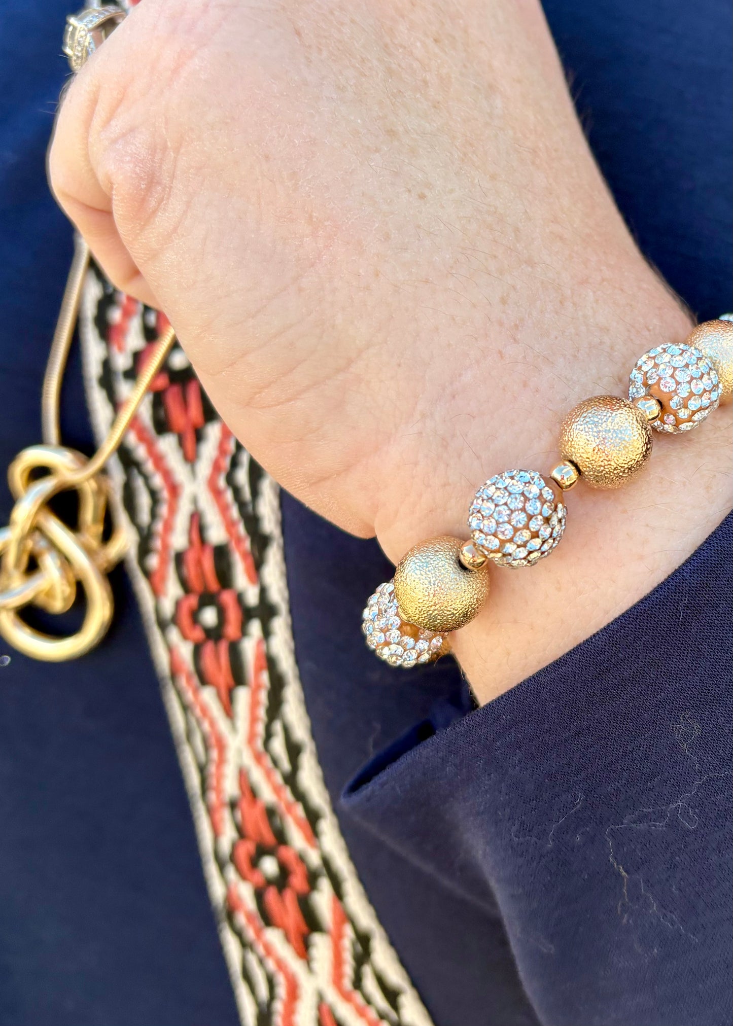 Gold Ball & Bead Bracelet