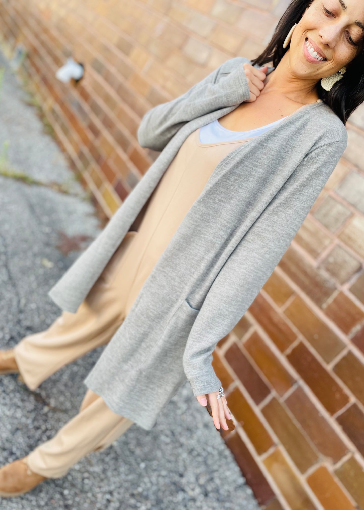 Olive - Soft Knit Cardigan with Pockets