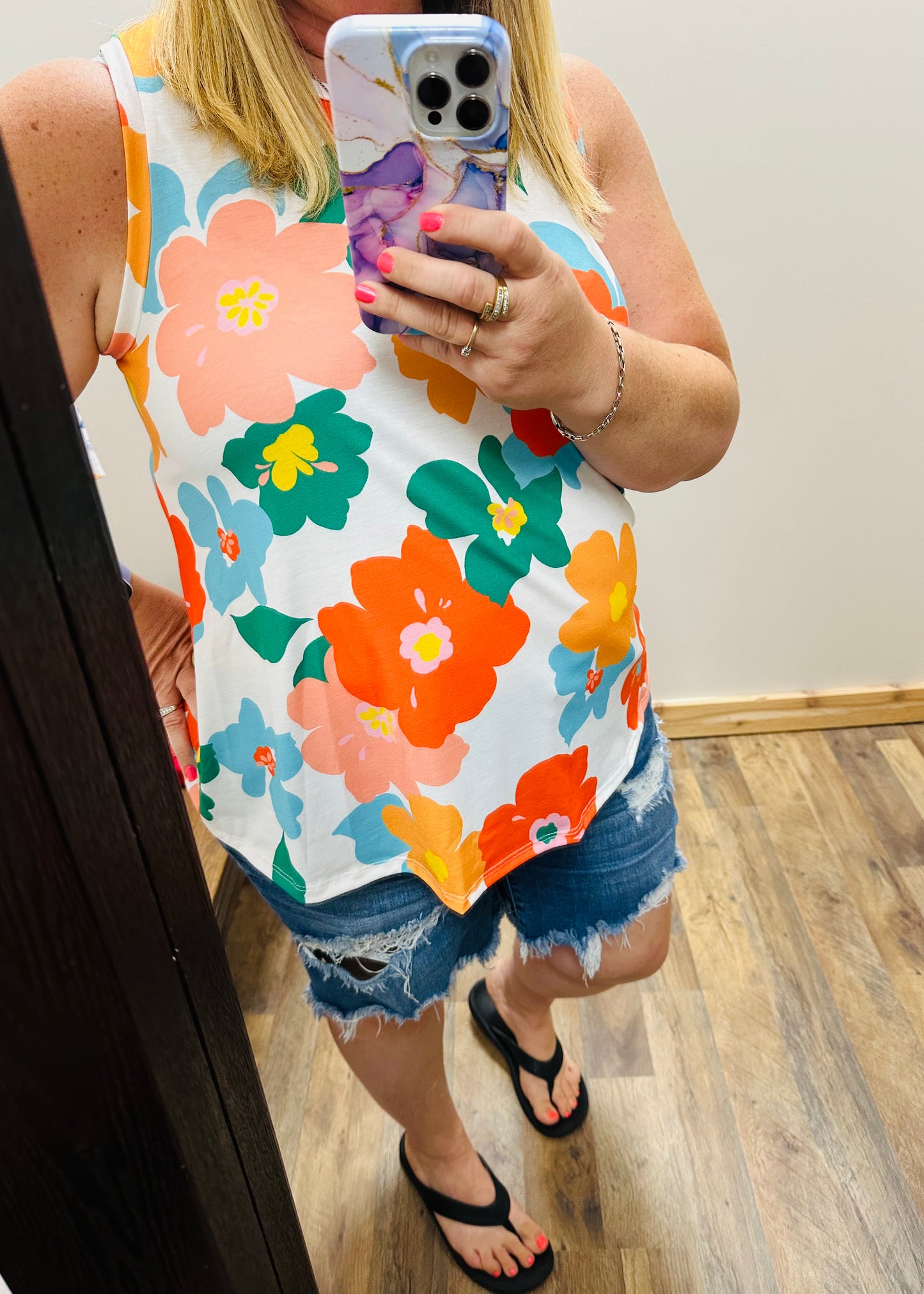 Bright Floral Tank Top