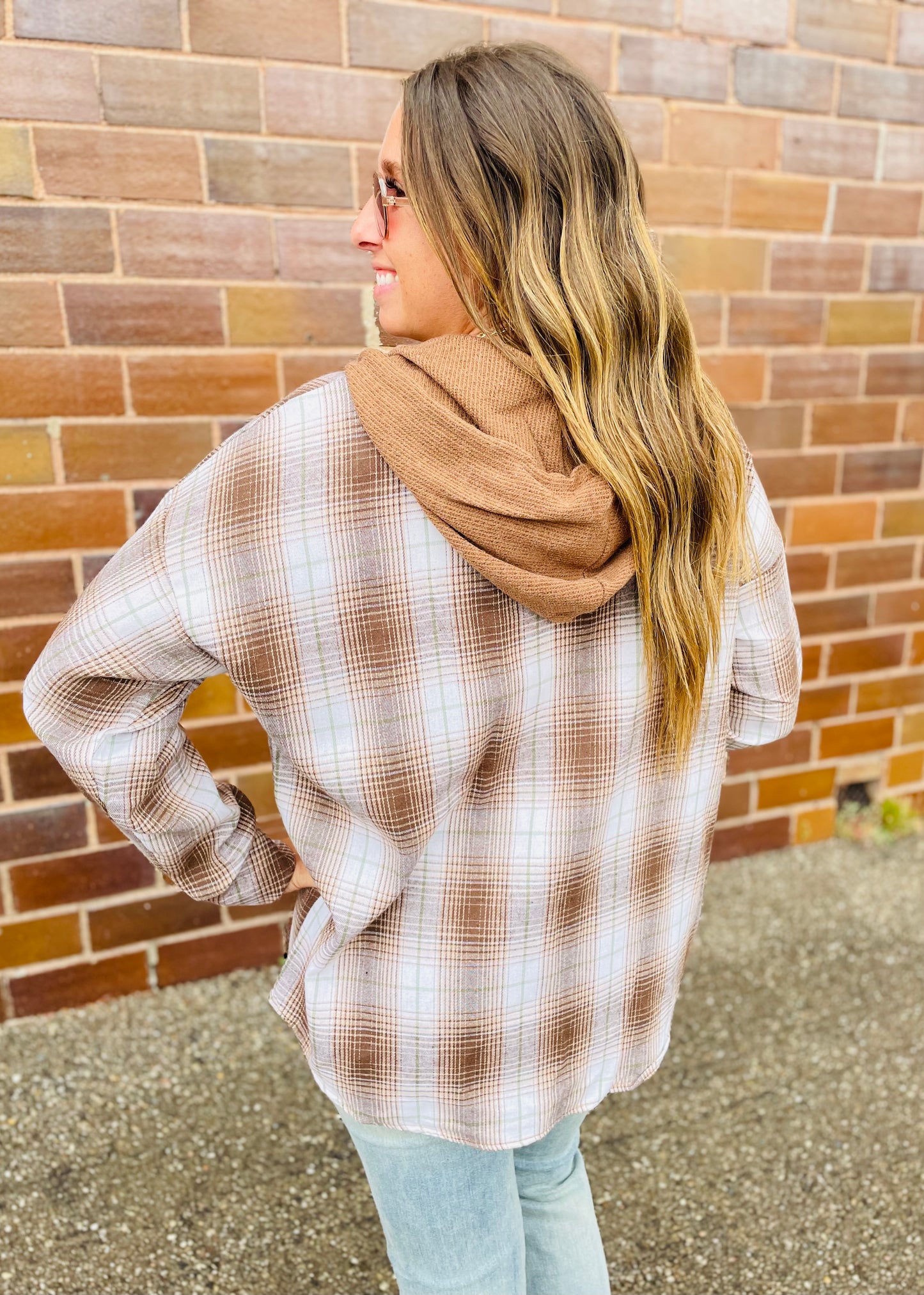 Brown Drawstring Hoodie